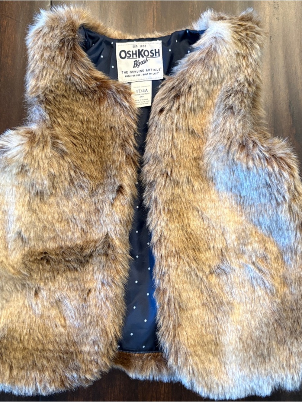 OshKosh B'gosh Girls' Faux Fur Vest 4T